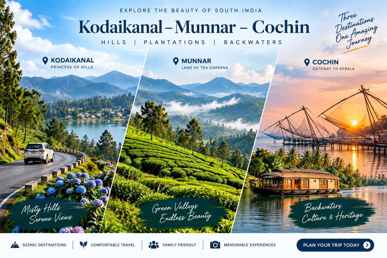 Kodaikanal Munnar Cochin Tour