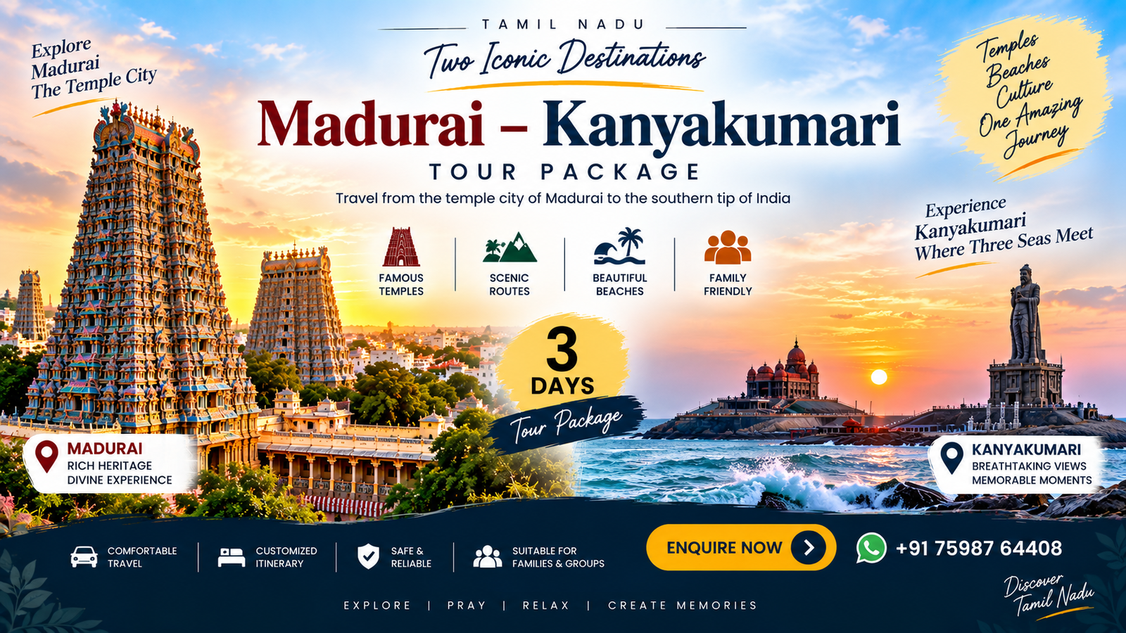 Madurai Kanyakumari Package